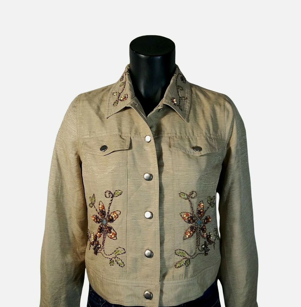 Petite Sophisticate Lightweight Jacket - Beaded - Small